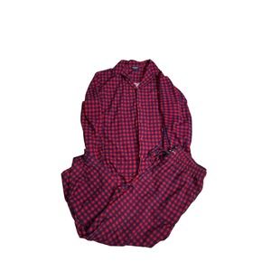 Men XL Nautica Flannel Ultra Soft Pajama Set Lounge‎ Red Blue Plaid